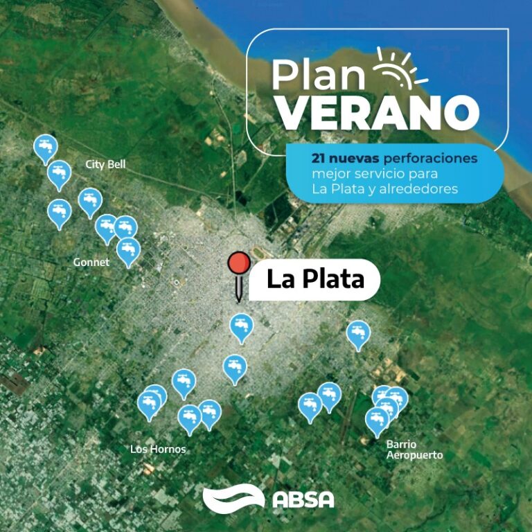 Casi 290 millones de pesos en inversiones para nuevas perforaciones del Plan Verano en La Plata