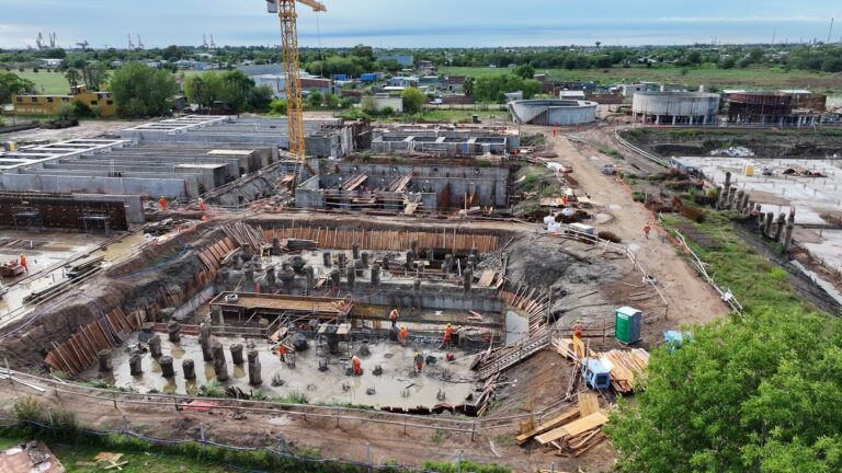 Avanza la obra de la Nueva Planta Potabilizadora que abastecerá a 850 mil habitantes del Gran La Plata